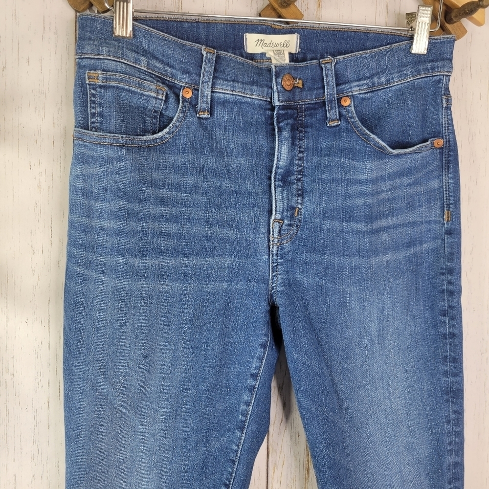 Blue High-Rise Skinny Jeans - Women's - Picture 3 of 7
